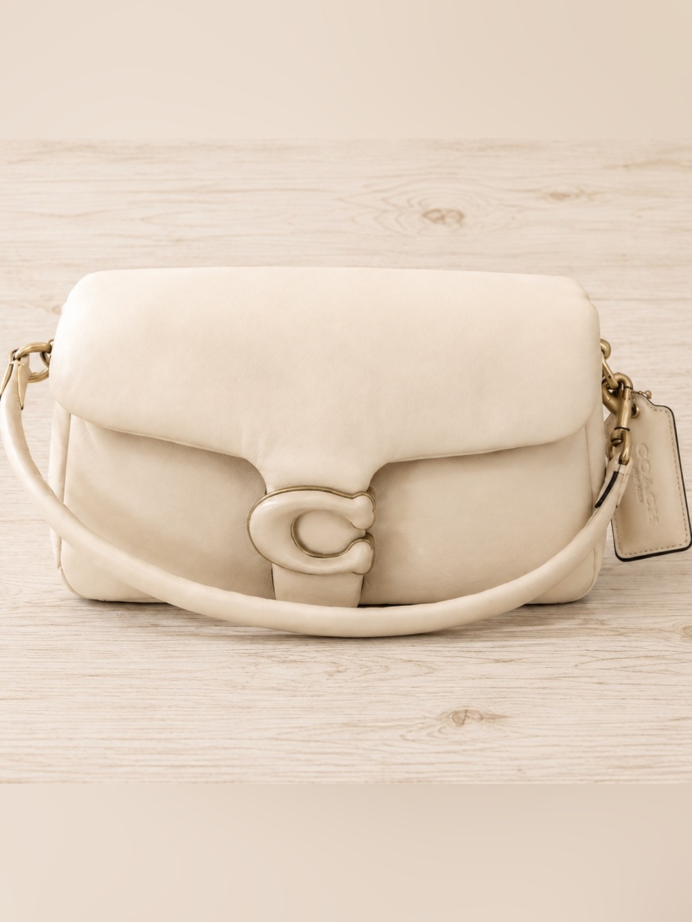 Coach Pillow Tabby 26 Bag Cream Ivory Leather 0772 NWOT